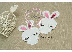 Bunny applique patch -1, (10.5 x 7 cm), Pack of 2